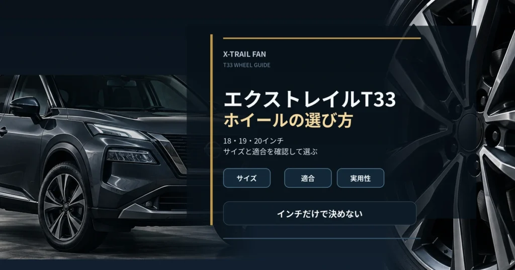 エクストレイルT33のホイール選びと18・19・20インチの選び方
